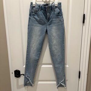 Democracy light washed jeans with cute cropped legs.